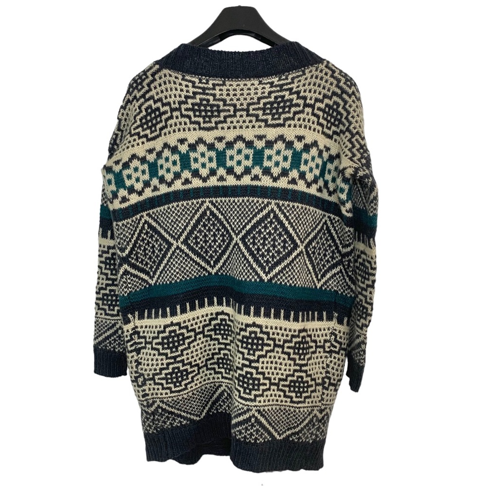 FREEWAY Geometric Print Rabbit Hair Blend Cardigan Sz M - Picture 6 of 9
